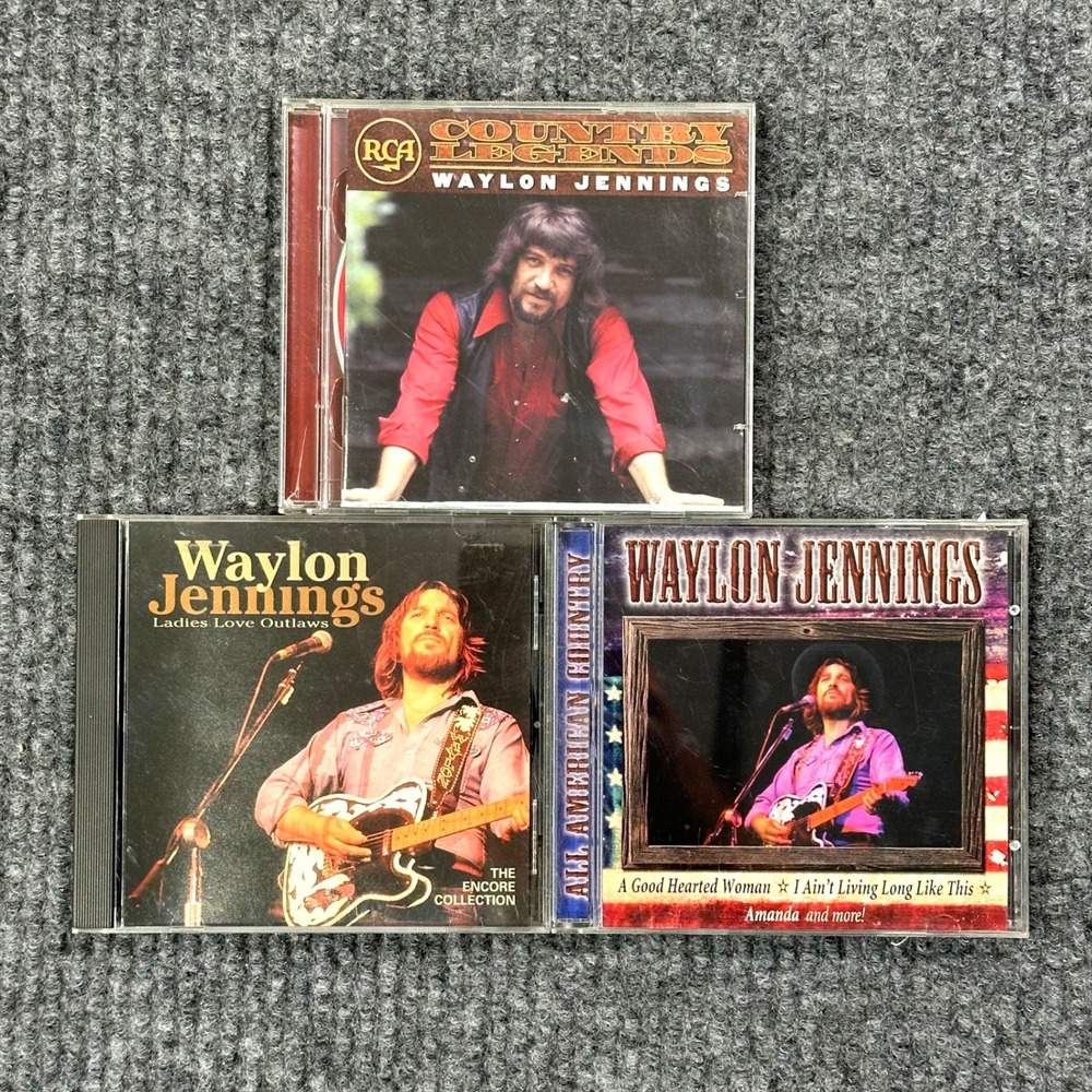 Waylon Jennings CD Lot Country Legends Ladies Love Outlaws All American Country